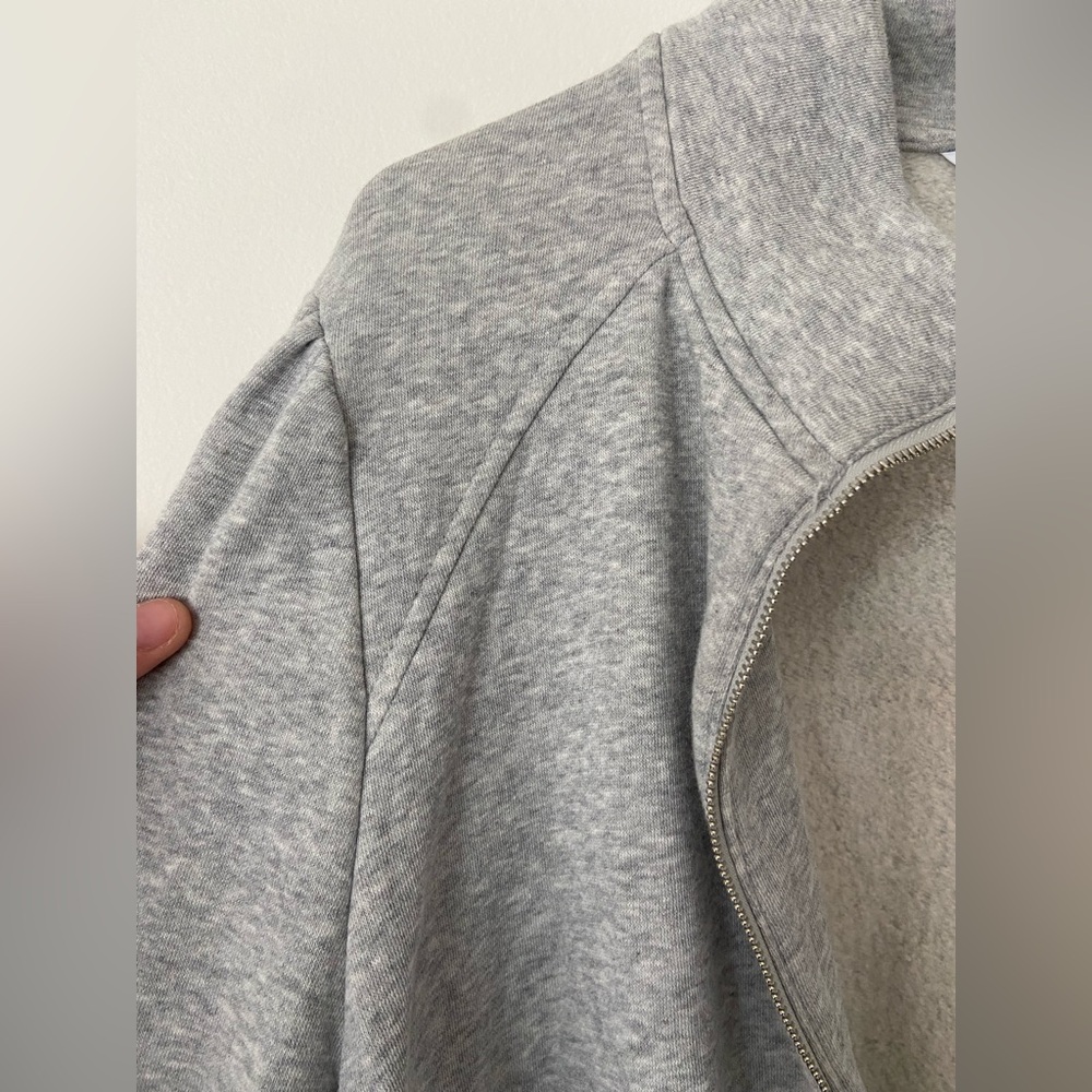 Nine West Gray Bomber Jacket with Ribbed Cuffs - Picture 6 of 9